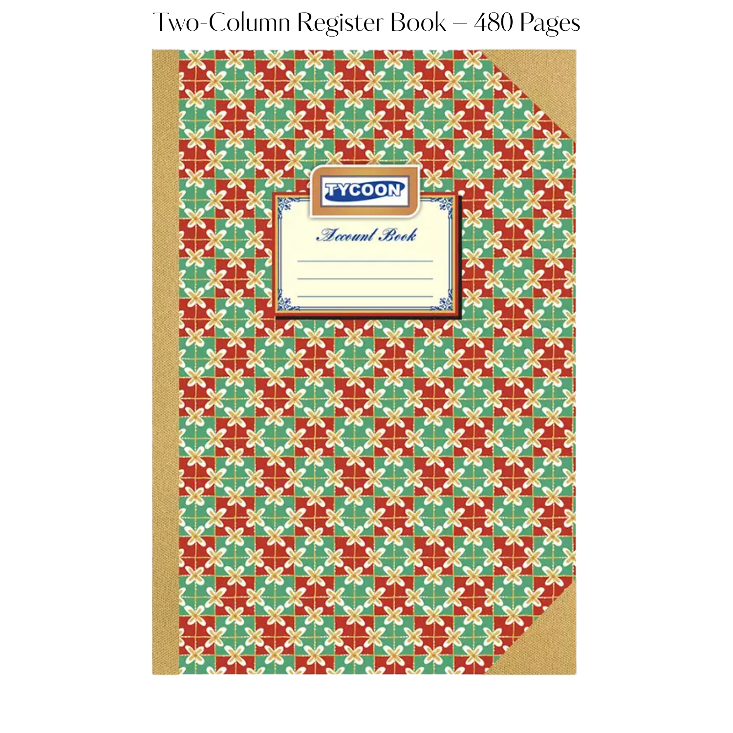 Two-Column Register Book – 480 Pages, Hardbound